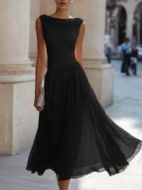 Amber | Women's Elegant Pleated Midi Dress