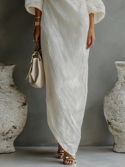 Vivianne | Women's Summer Linen One Shoulder Dress