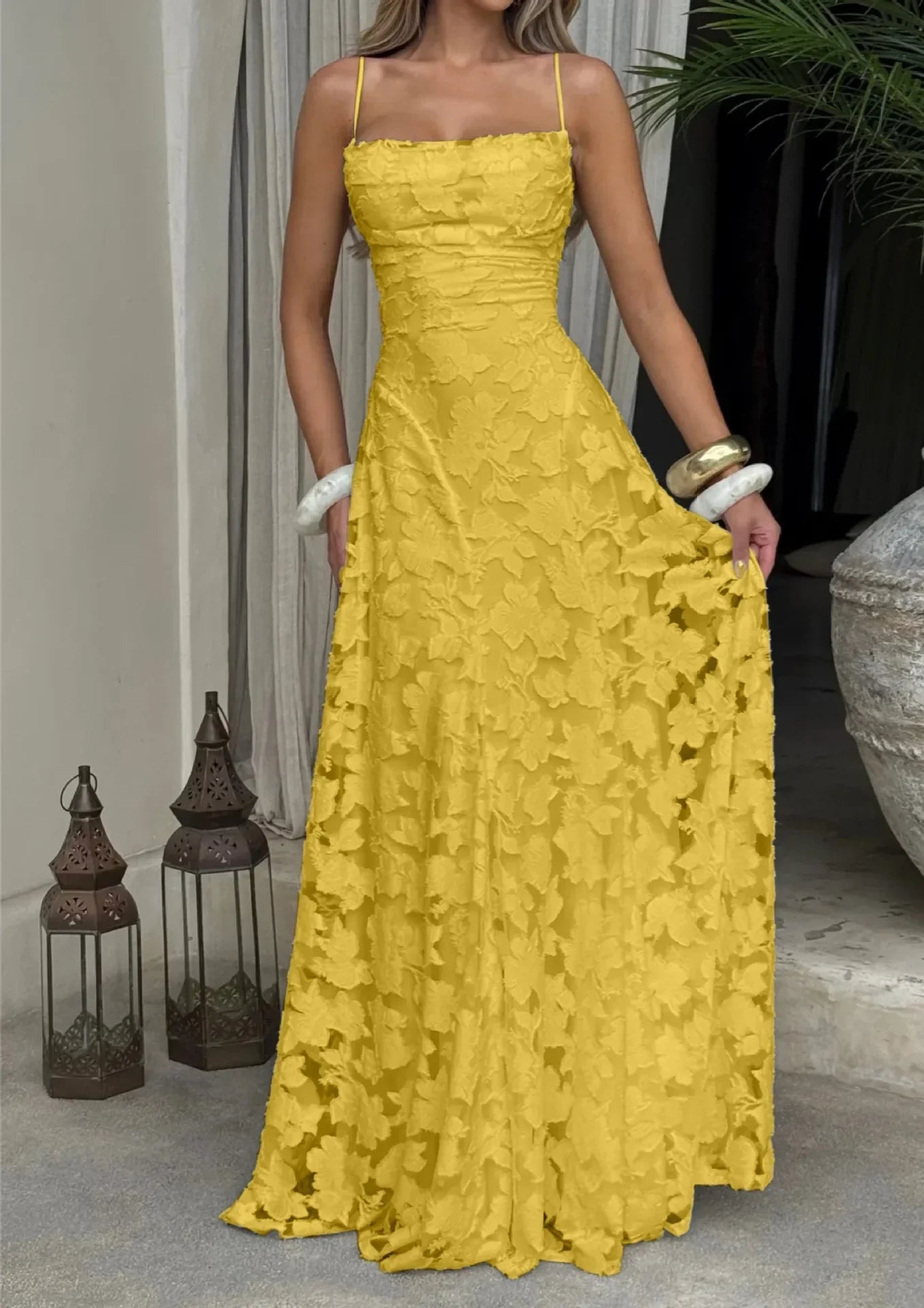 Silja | Women's Formal Embroided Maxi Evening Dress
