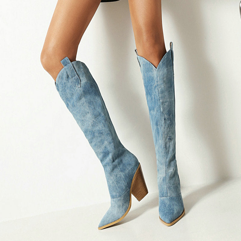 Ylvie | Women’s Classic Knee High Cowboy Boots