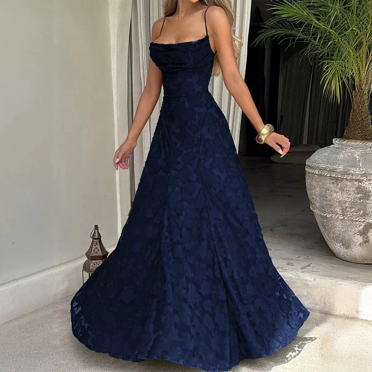 Silja | Women's Formal Embroided Maxi Evening Dress