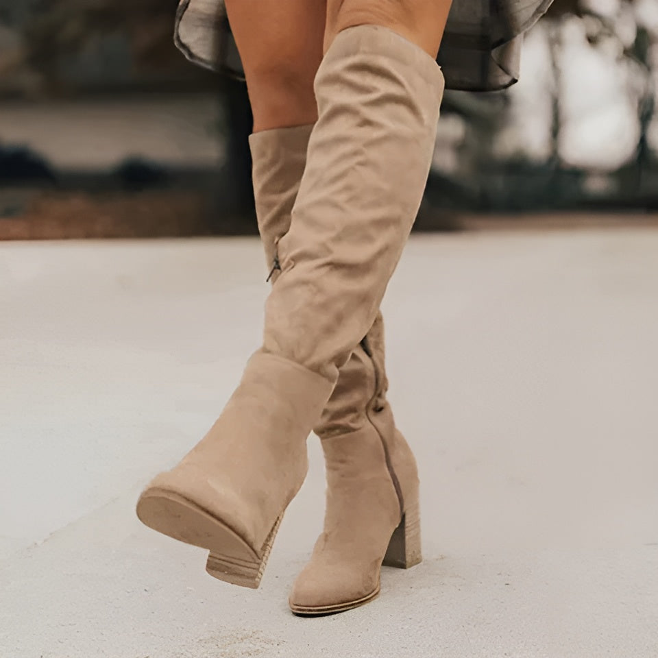 Freya | Women's Modern Buckle Heel Boots