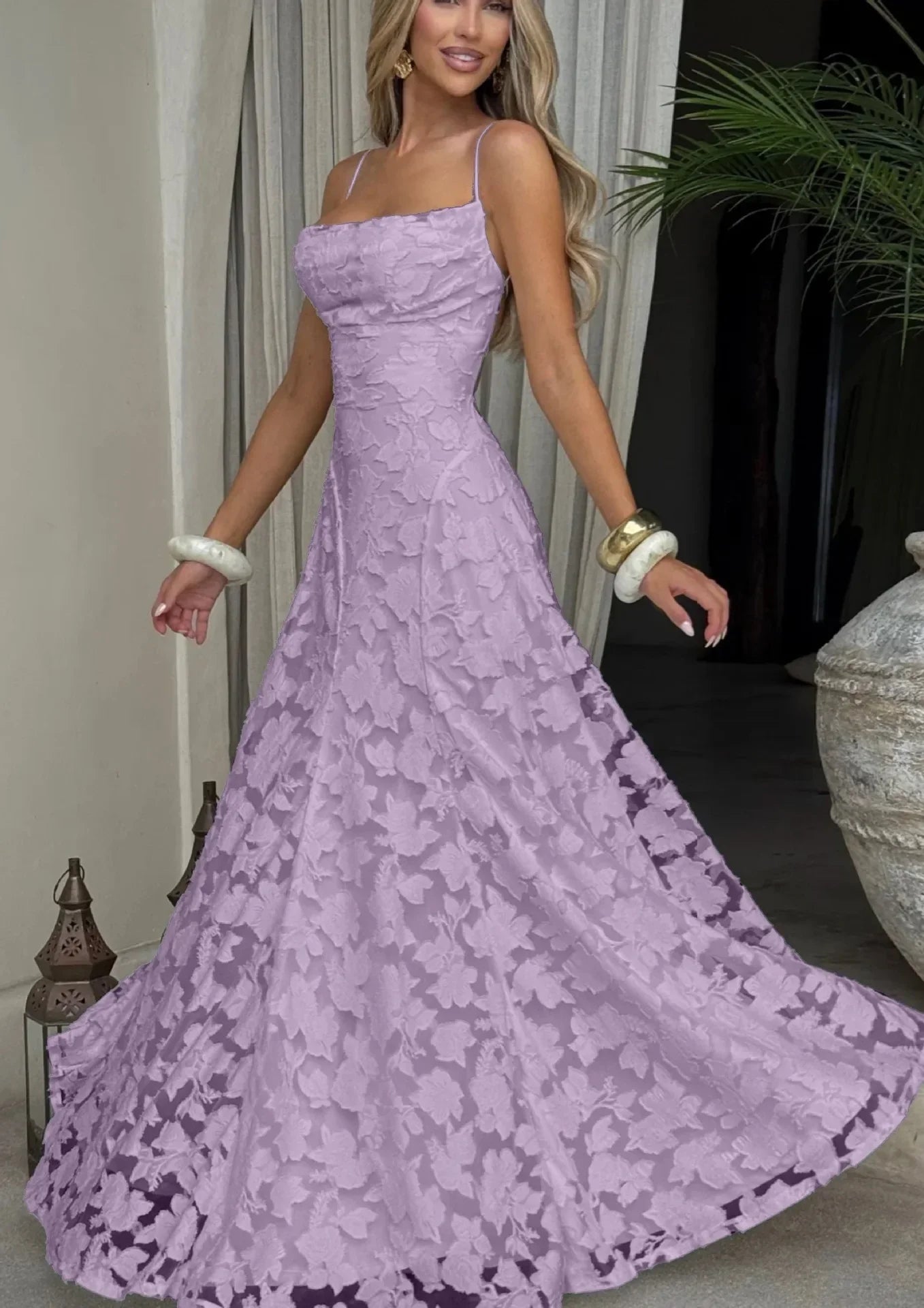 Silja | Women's Formal Embroided Maxi Evening Dress