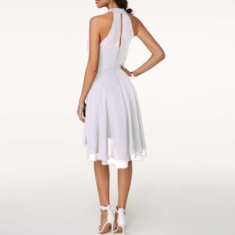 Odette | Women’s Summer Neckholder Midi Dress