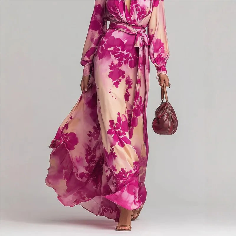 Georgia | Women's Floral Long Sleeve Summer Dress
