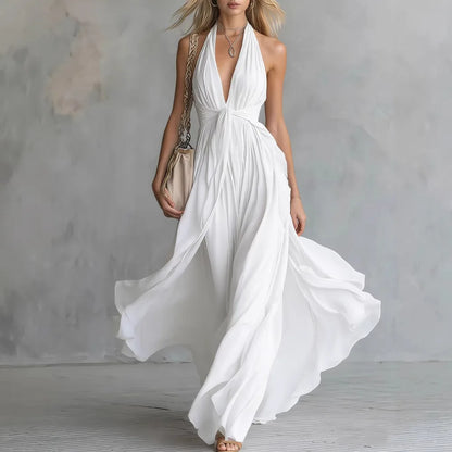 Elin | Women's Elegant Halterneck Maxi Dress