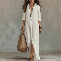 Camilla | Women's Summer Linen Maxi Dress