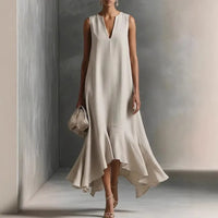 Rebecca | Women's Sleeveless Flowing Maxi Dress