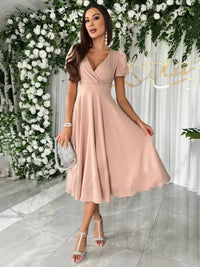 Gillian | Women's Elegant V-Neck Midi Dress