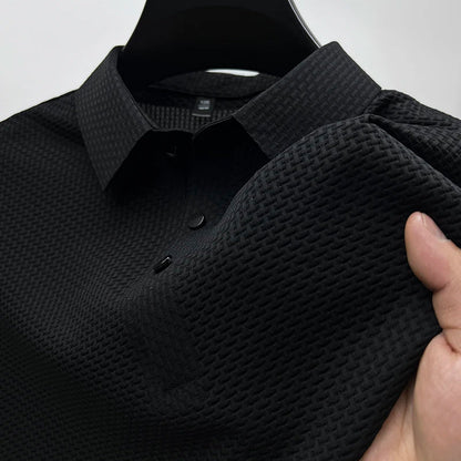 Rez | Men's Slim Fit Shortsleeve Poloshirt With Ribbed Texture