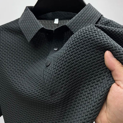 Rez | Men's Slim Fit Shortsleeve Poloshirt With Ribbed Texture
