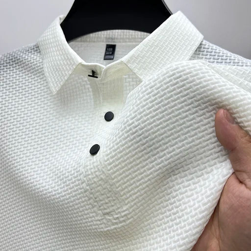Rez | Men's Slim Fit Shortsleeve Poloshirt With Ribbed Texture