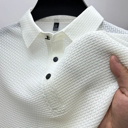 Rez | Men's Slim Fit Shortsleeve Poloshirt With Ribbed Texture