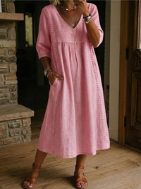 Imogen | Women's Casual Short Sleeve Midi Dress