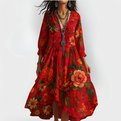 Nika | Women's Summer Floral Midi Dress