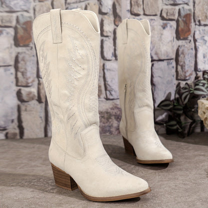 Samantha | Women's Mid-Calf Cowboy Boots with Block Heel
