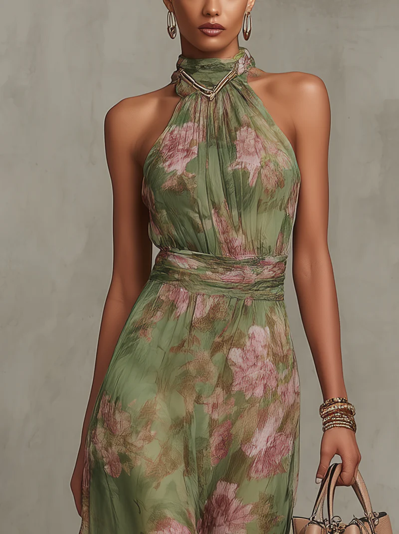 Rabia | Women's Summer Halterneck Floraldress