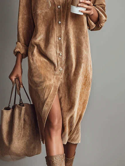 Emilia | Women's Elegant Button-Up Midi Dress