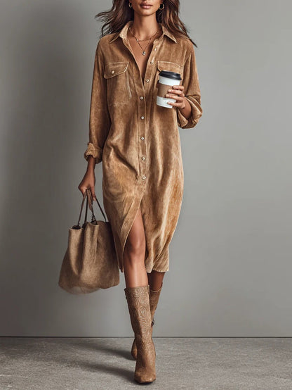 Emilia | Women's Elegant Button-Up Midi Dress