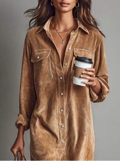 Emilia | Women's Elegant Button-Up Midi Dress