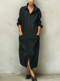 Laura | Women's Summer Linen Dress With Buttons