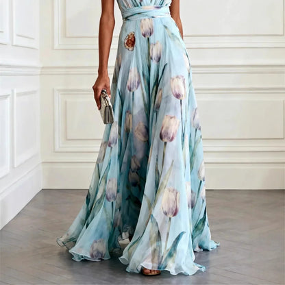 Isabella | Women's Summer Floral V-Neck Maxi Dress