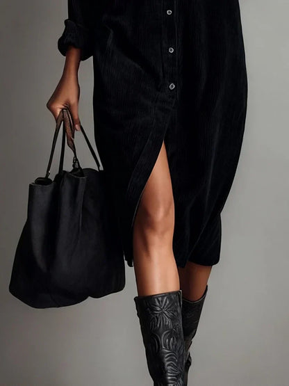 Emilia | Women's Elegant Button-Up Midi Dress