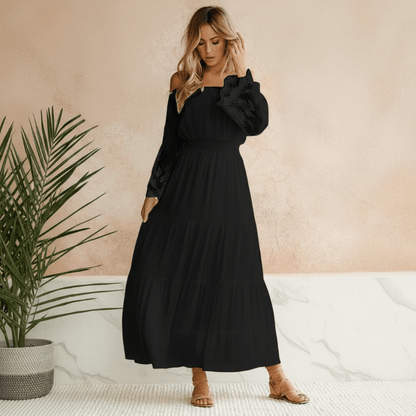 Carolyn | Women's Elegant Off-Shoulder Summer Maxi Dress