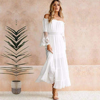 Carolyn | Women's Elegant Off-Shoulder Summer Maxi Dress