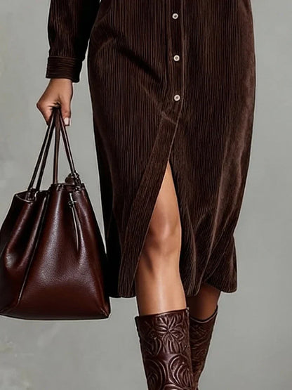 Emilia | Women's Elegant Button-Up Midi Dress