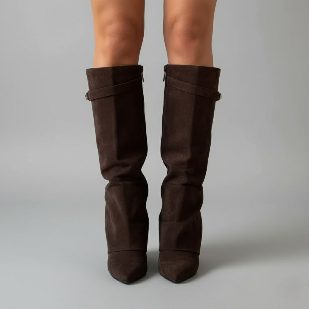 Jacqueline | Women's Elegant Knee High Suede Boots