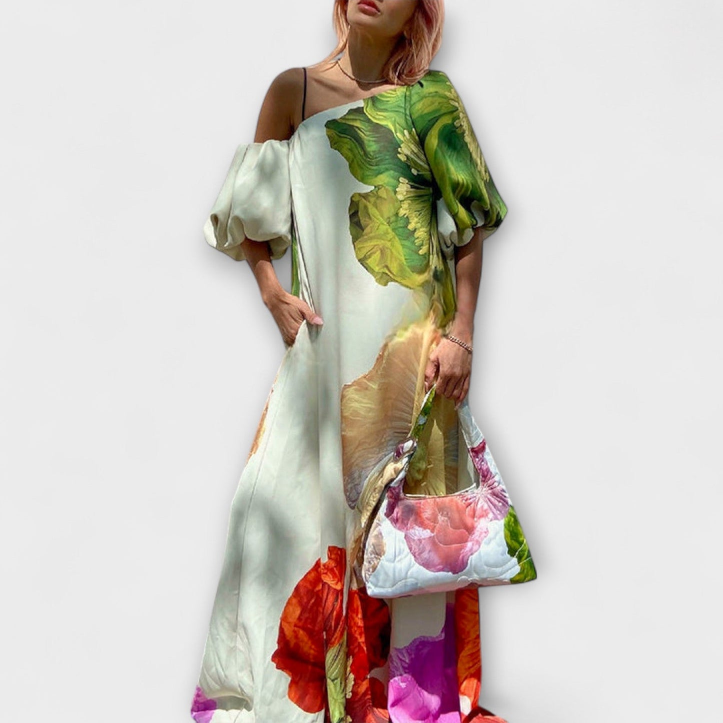 Kerry | Women's Summer Printed One Shoulder Dress