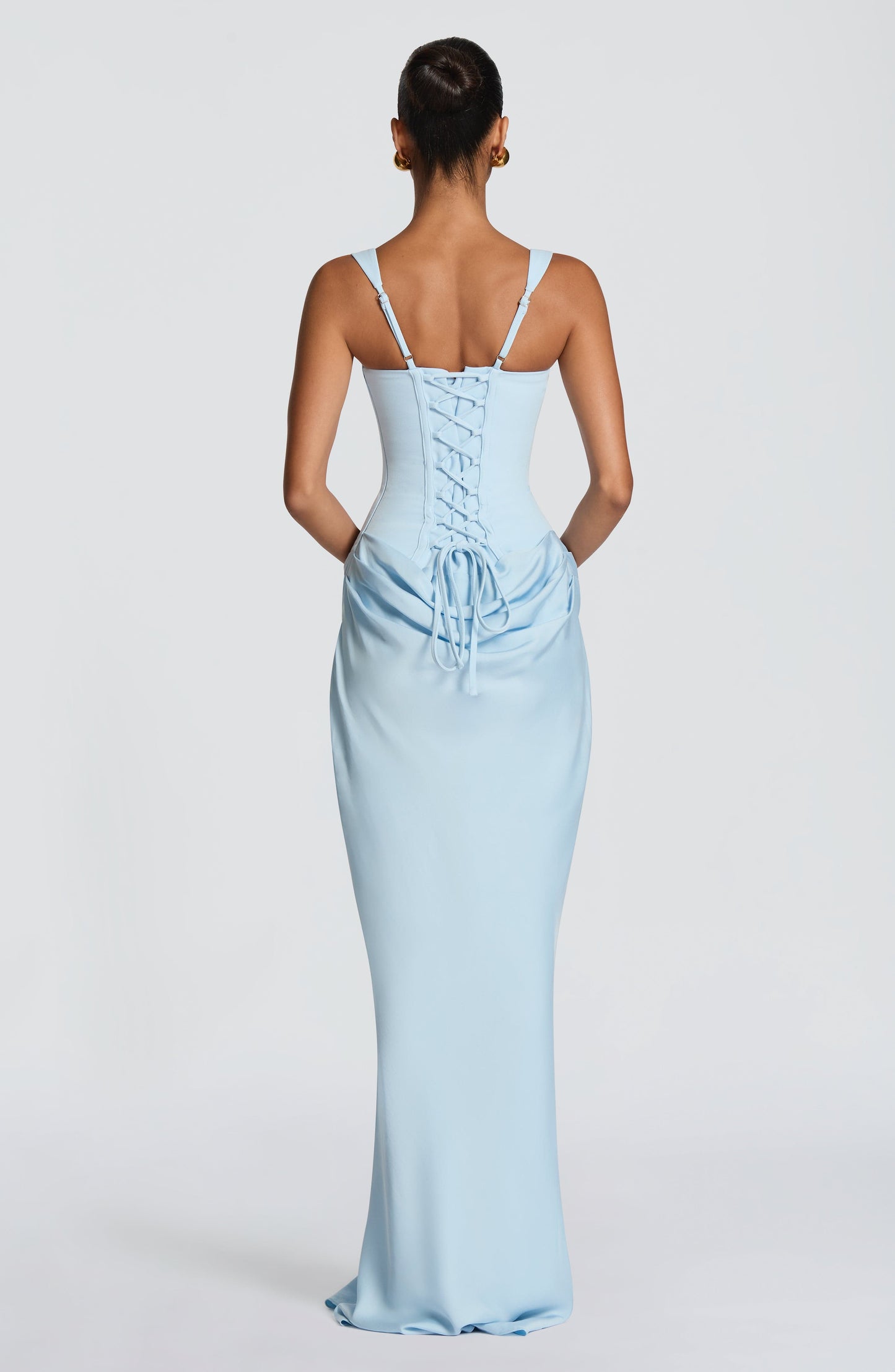 Millie | Women's Elegant Draped Square Neck Maxi Dress