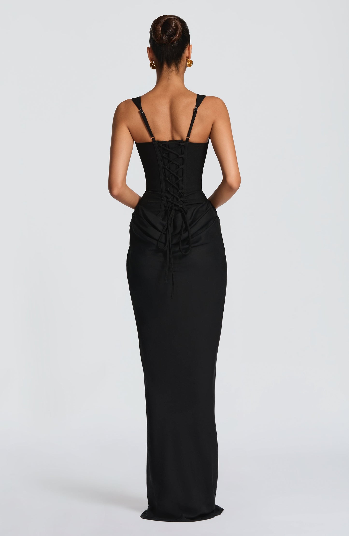 Millie | Women's Elegant Draped Square Neck Maxi Dress