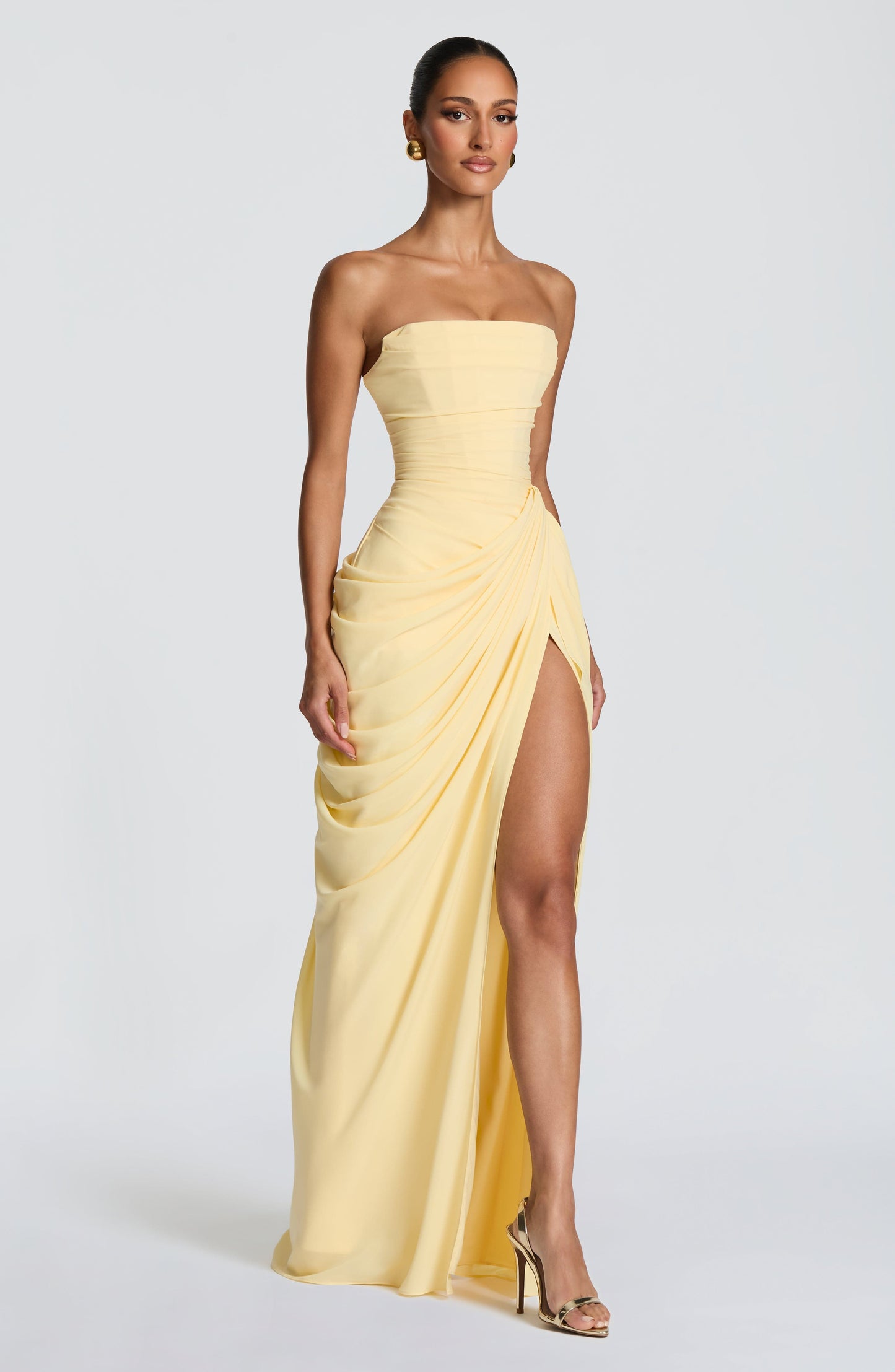 Evie | Women's Pleated Maxi Wedding Guest Dress