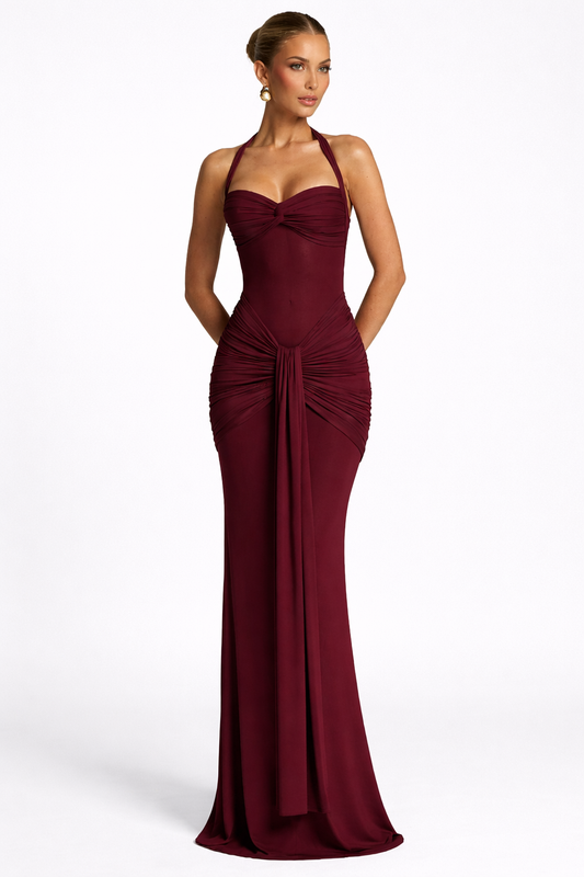Cordelia | Women's Evening Halter Neck Maxi Dress