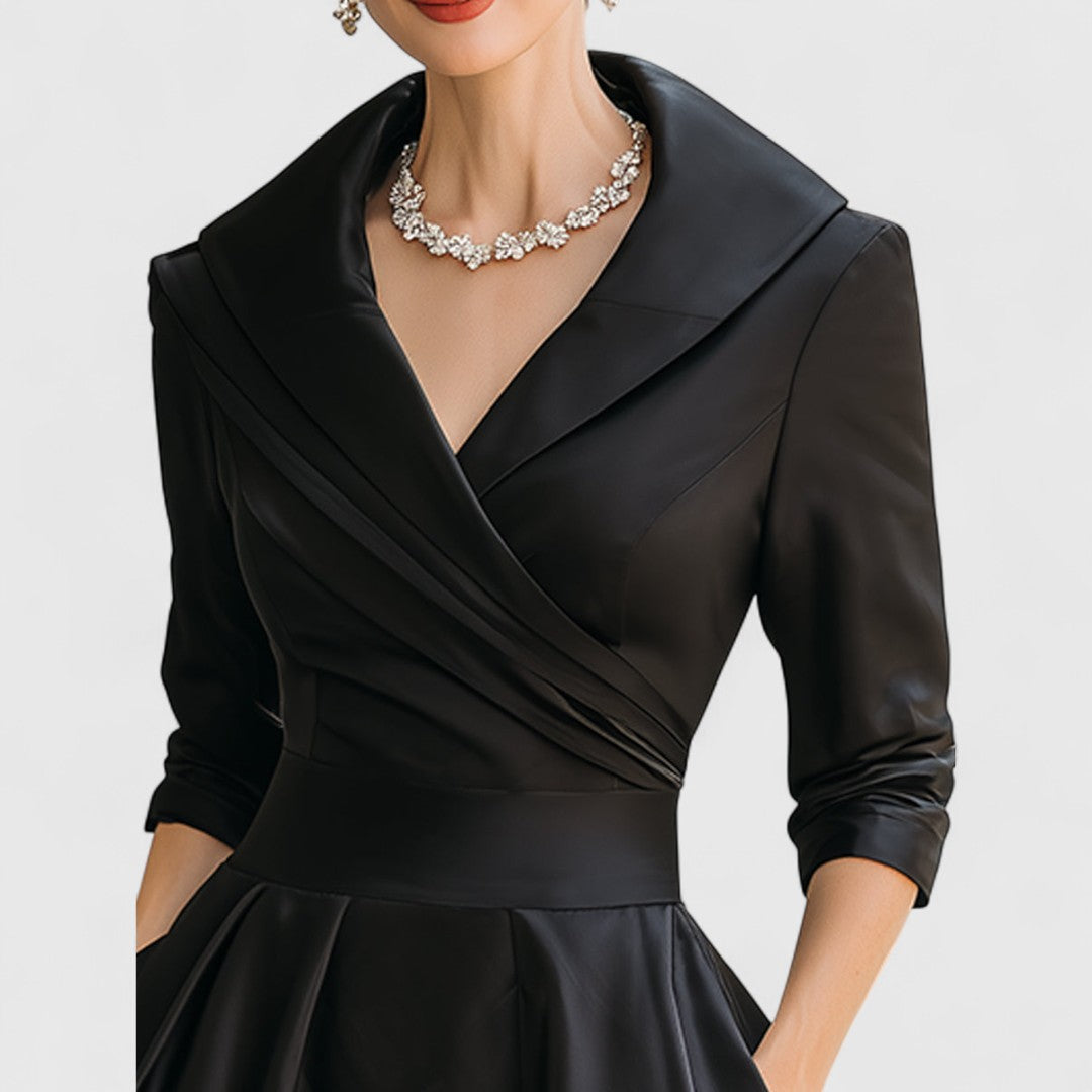 Diana | Women's Elegant Wrap Midi Evening Dress