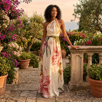 Wendy | Women's Floral Halterneck Maxi Dress