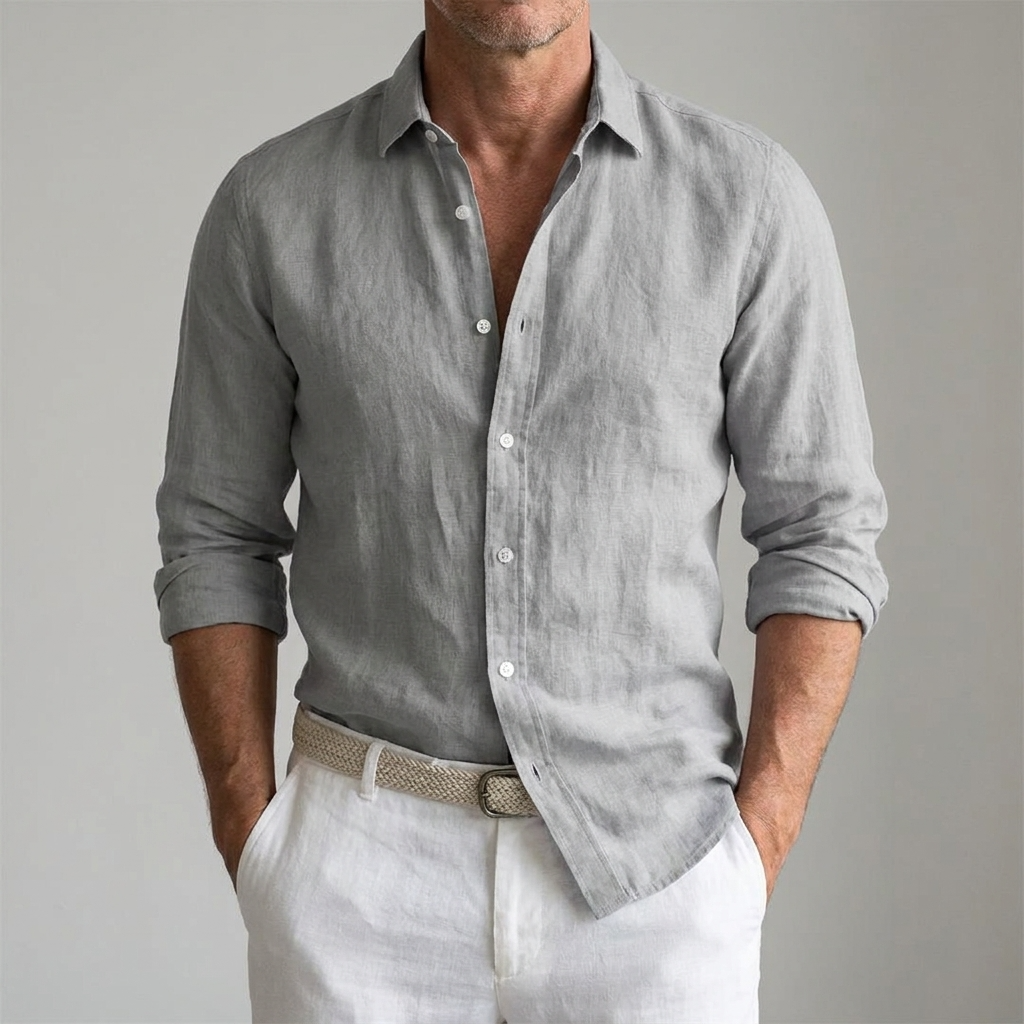 James | Men's Classic Linen Summer Shirt