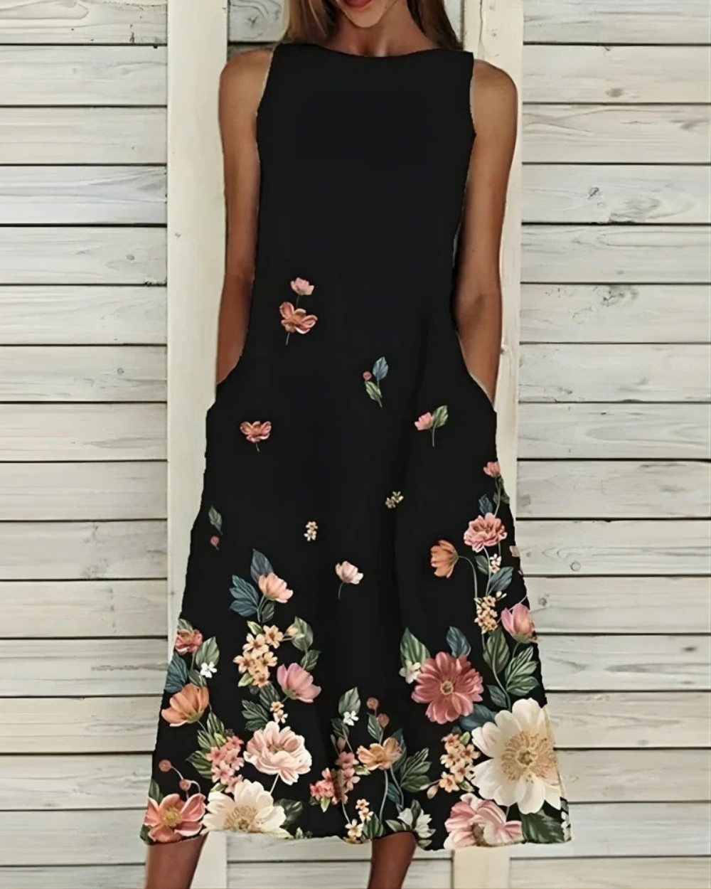 Claudia | Women's Summer Floral Print Midi Dress