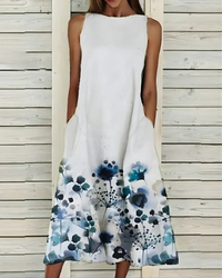 Claudia | Women's Summer Floral Print Midi Dress
