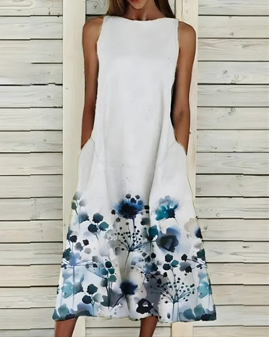 Claudia | Women's Summer Floral Print Midi Dress