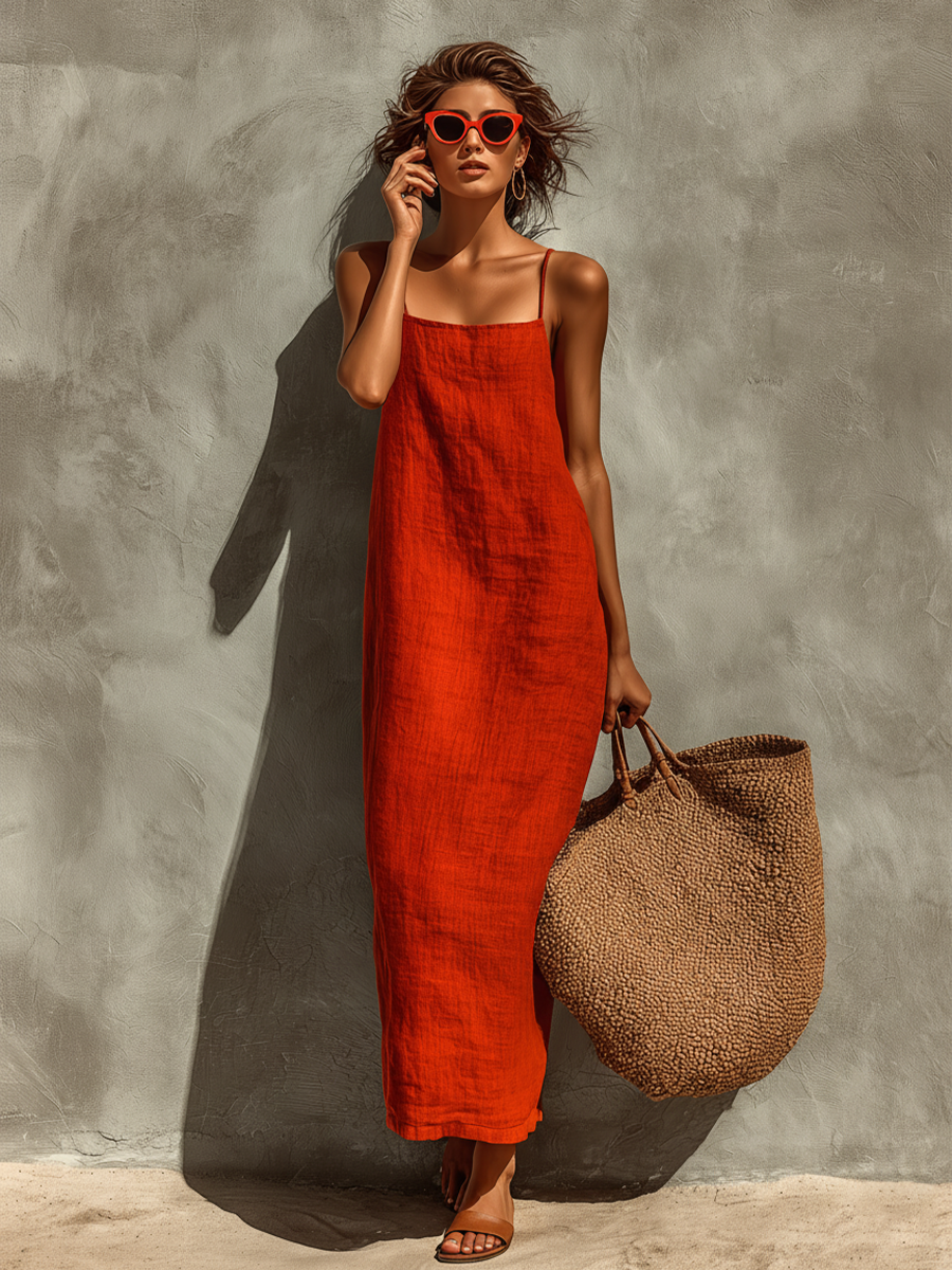 Rachel | Women's Summer Maxi Spaghetti Strap Dress