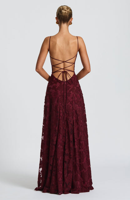 Allison | Women's Elegant Embroidered Maxi Evening Dress