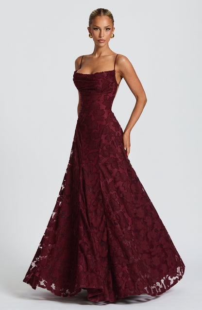 Silja | Women's Formal Embroided Maxi Evening Dress