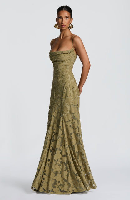 Allison | Women's Elegant Embroidered Maxi Evening Dress