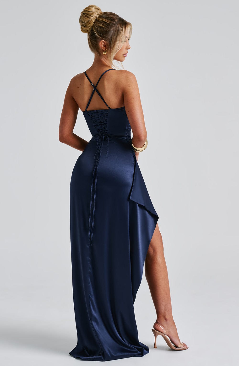 Rebecca | Women's Satin Wedding Guest Maxi Dress