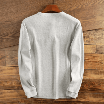 Noah | Men's Casual Waffle Knit Henley Shirt