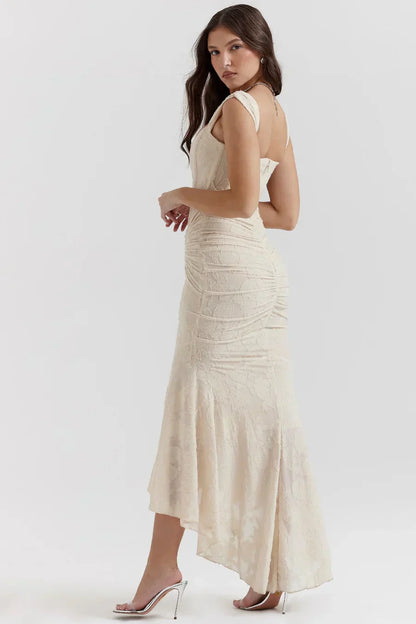 Bella | Women's Embroidered Asymmetrical Wedding Guest Dress