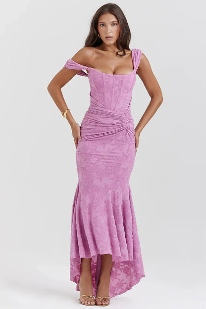 Bella | Women's Embroidered Asymmetrical Wedding Guest Dress